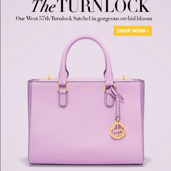 Henri Bendel RED small turn lock satchel with shoulder strap - Picture 8 of 8